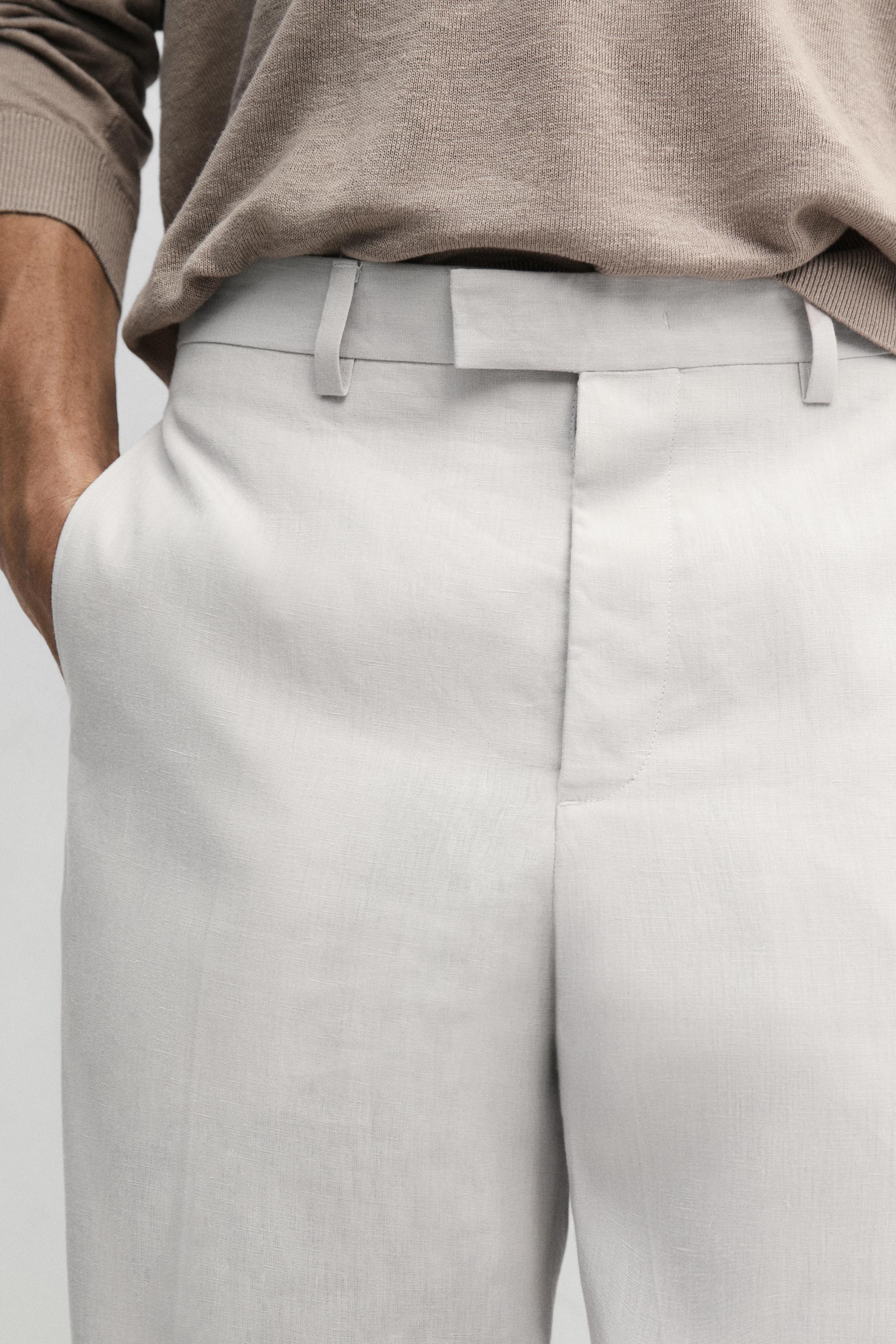 Pantalon barrel fit lin tailoring