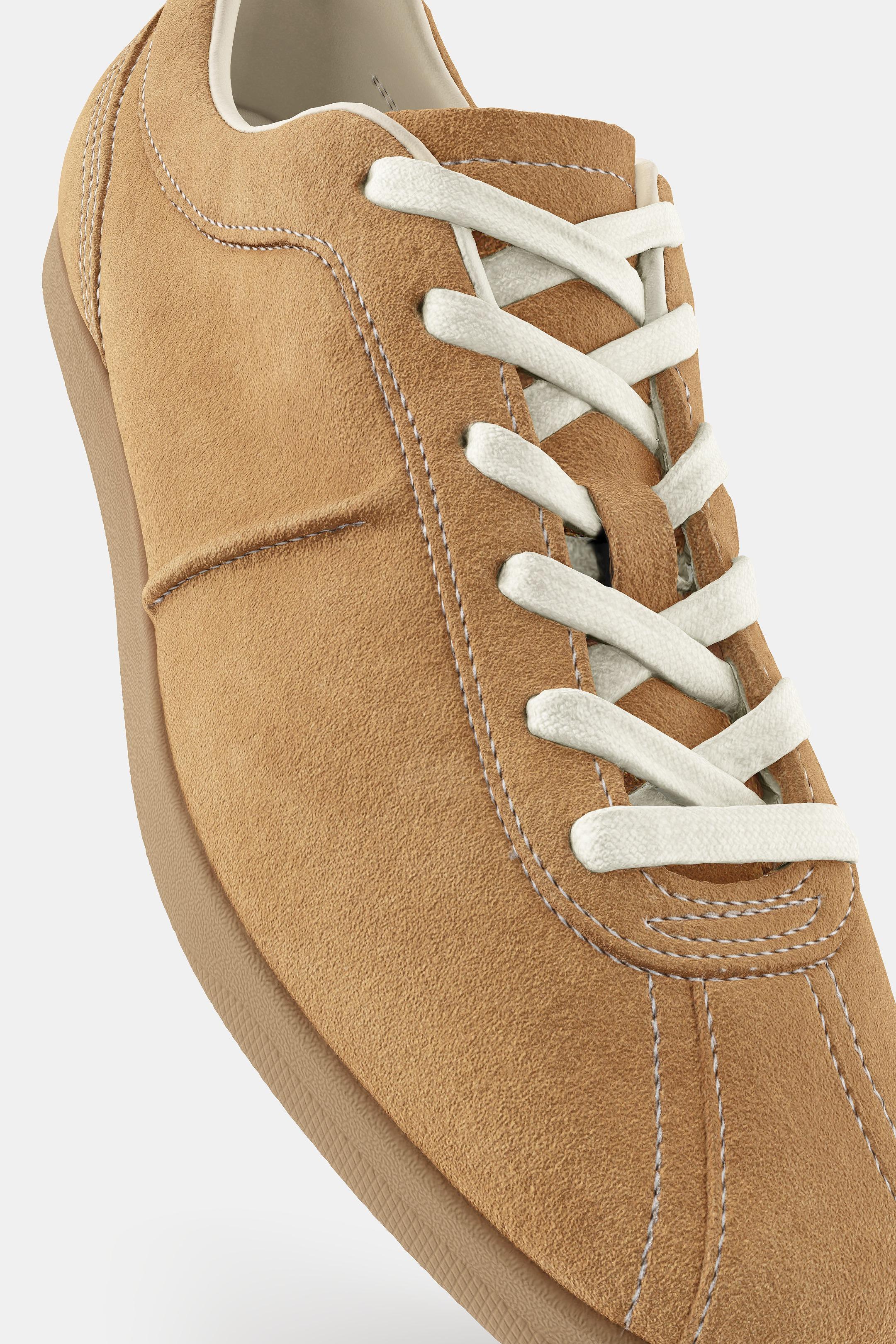 Zara LEATHER SNEAKERS - Brown