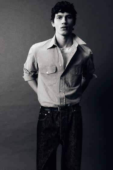 CAMISA CHAMBRAY DENIM AARON LEVINE X ZARA - Azul medio de Zara