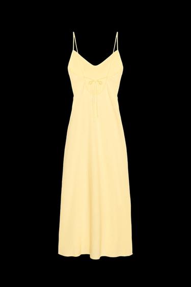 RAMIE MIDI CAMISOLE DRESS - Yellow by Zara