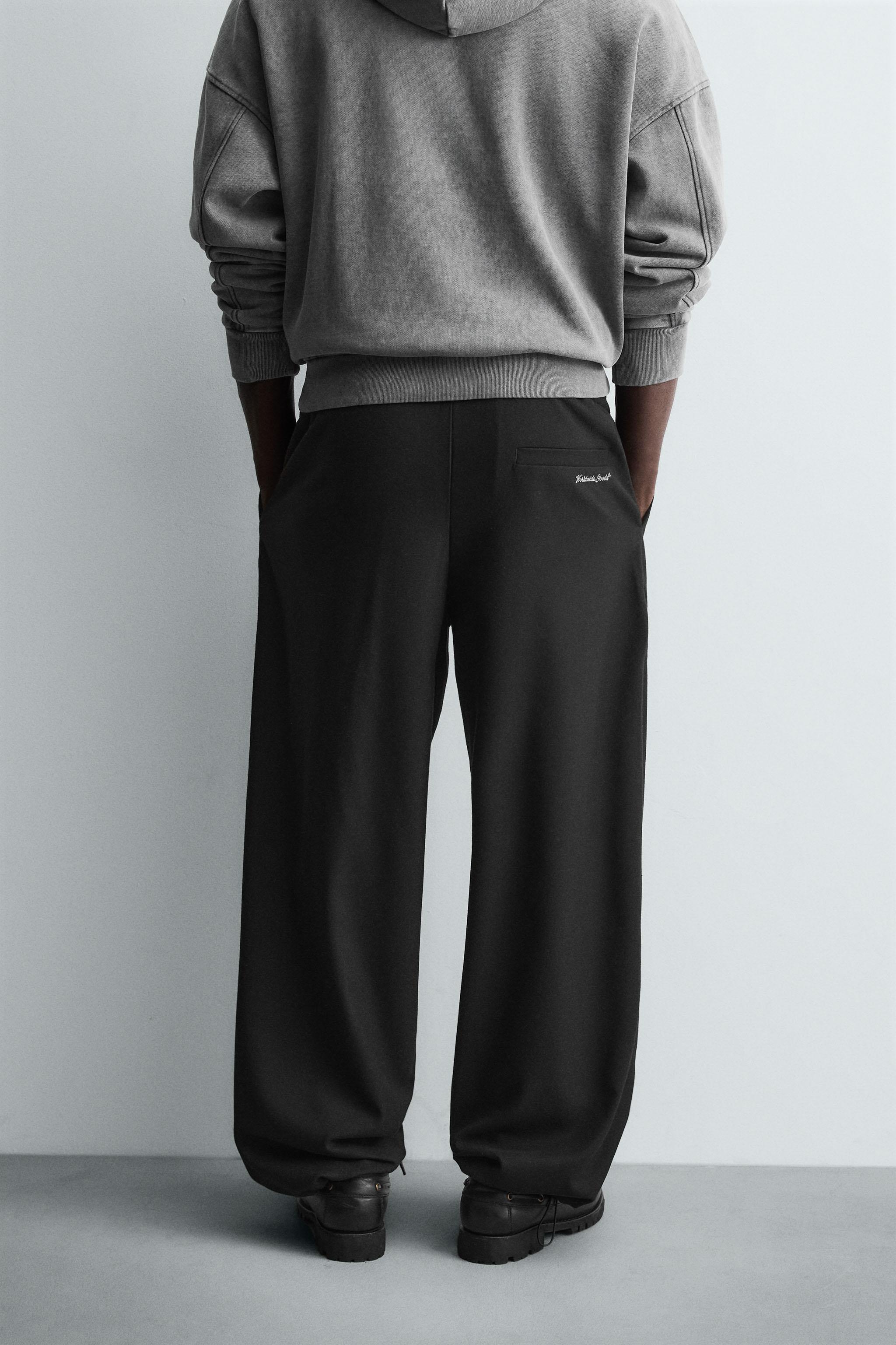 RELAXED FIT TEXTURED PANTS
