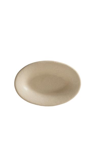 EARTH BROWN CERAMIC BATHROOM SOAP DISH - رمادي الخاص بـ Zara
