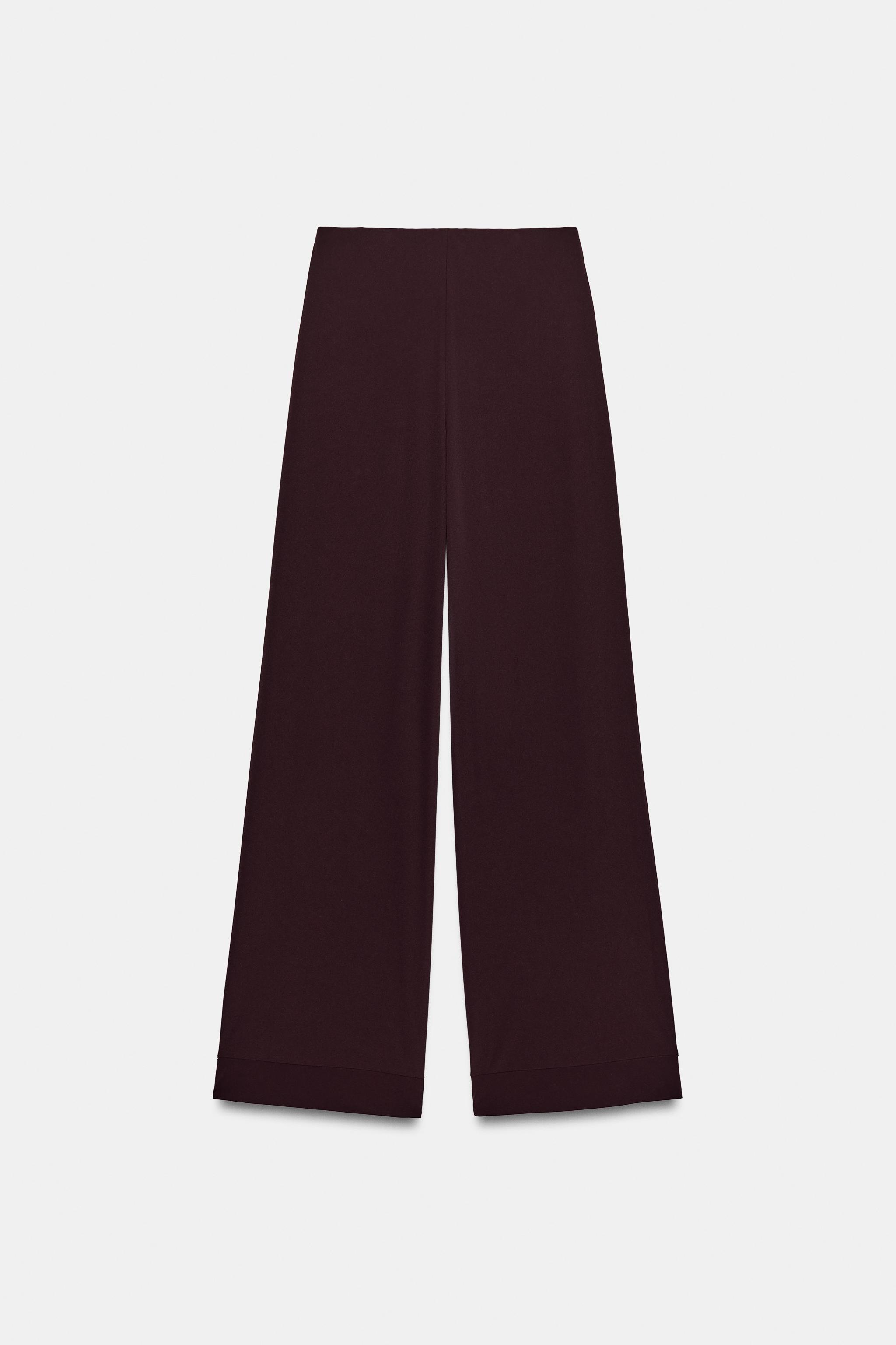 STRAIGHT LEG CREPE PANTS WITH OPENINGS - thumbnail 6