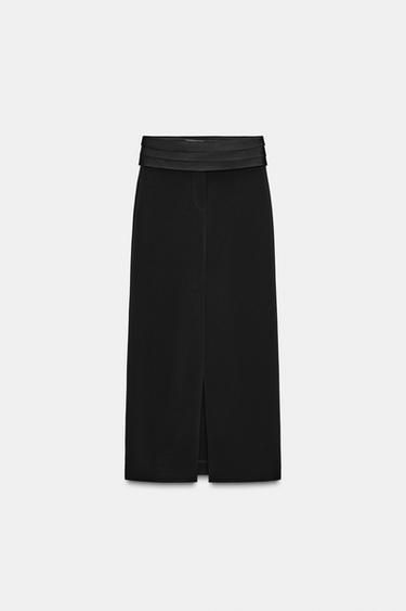 ZW COLLECTION LIMITED EDITION LONG SKIRT WITH CUMMERBUND - Black by Zara