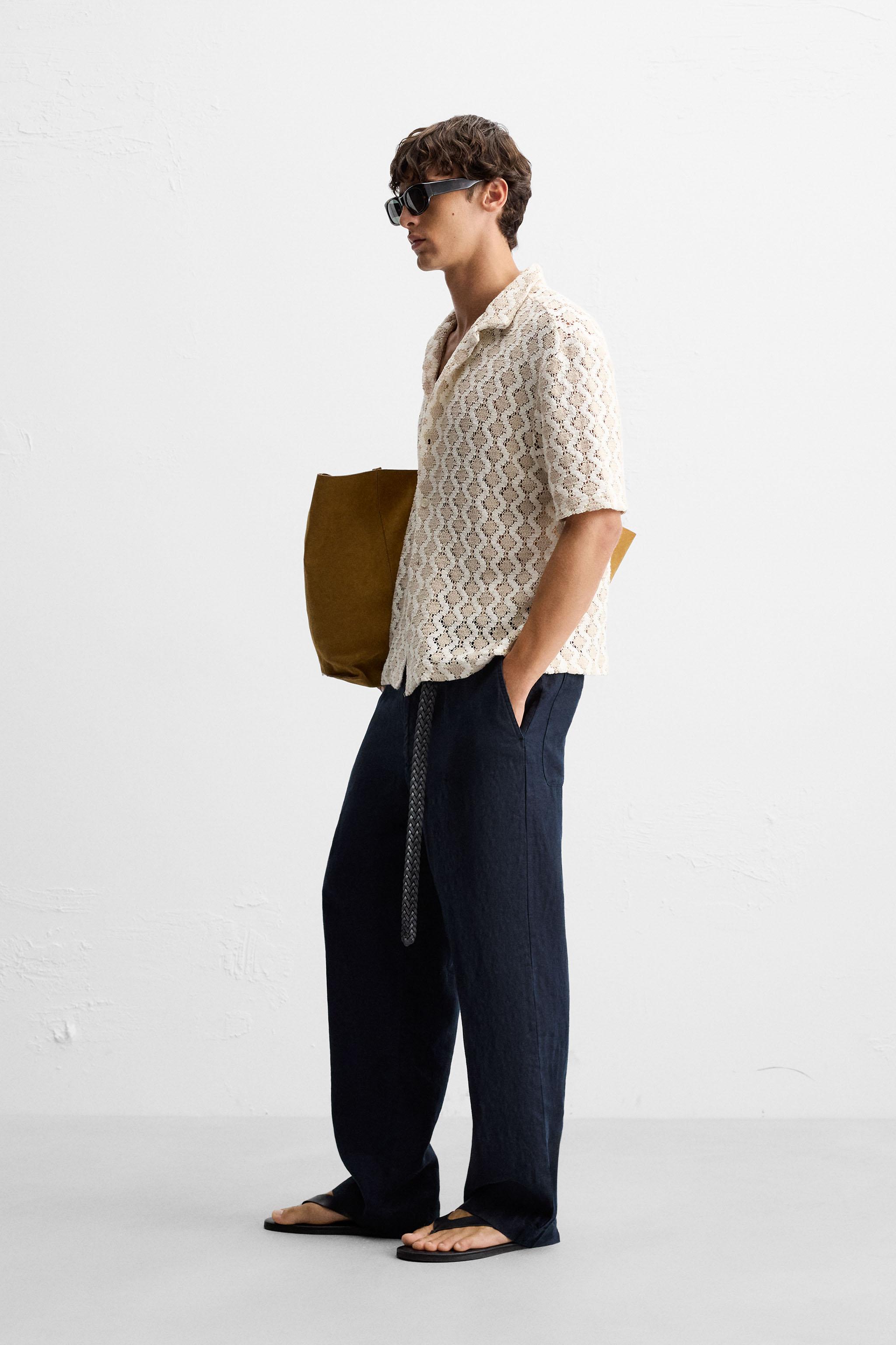TEXTURED CROCHET SHIRT