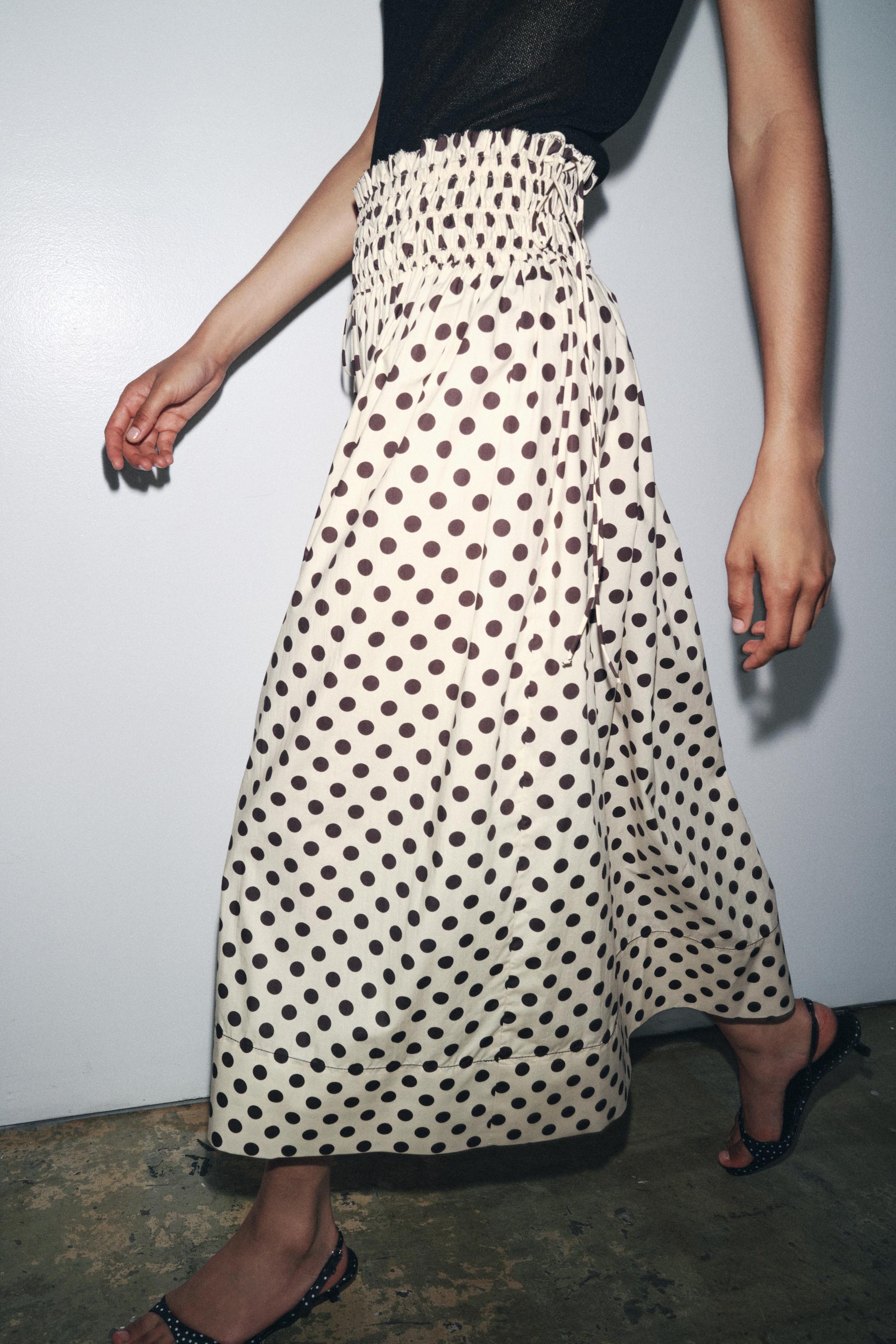 JUPE MIDI À POIS ZW COLLECTION