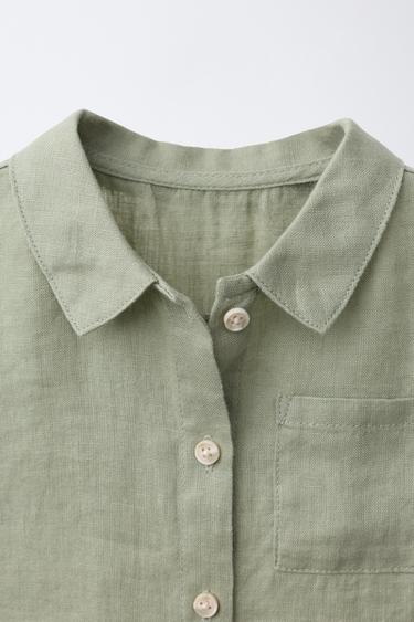 CHEMISE 100% LIN - Kaki de Zara - Image 2