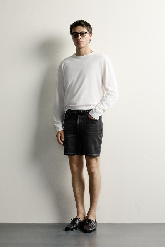 BERMUDA DENIM REGULAR FIT - Carbón de Zara - Imagen 0
