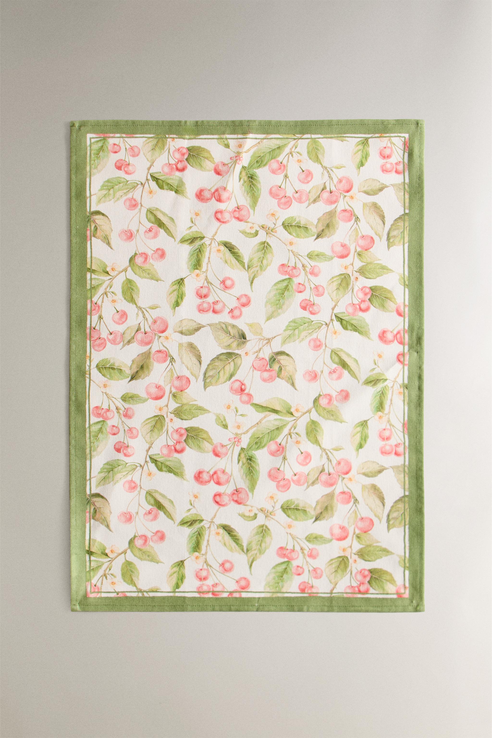 PACK OF CHERRY COTTON KITCHEN TOWELS (SET OF 2)
