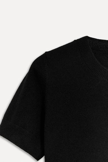 PULL EN CACHEMIRE À MANCHES COURTES 50E ANNIVERSAIRE - Noir de Zara - Image 3