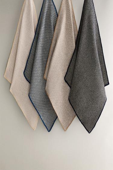 WAFFLE-KNIT CLOTH (SET OF 4) - Blue by Zara - Image 0