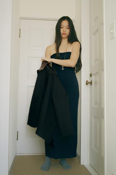 ZW COLLECTION CONTRAST COLLAR JACKET - Navy blue by Zara