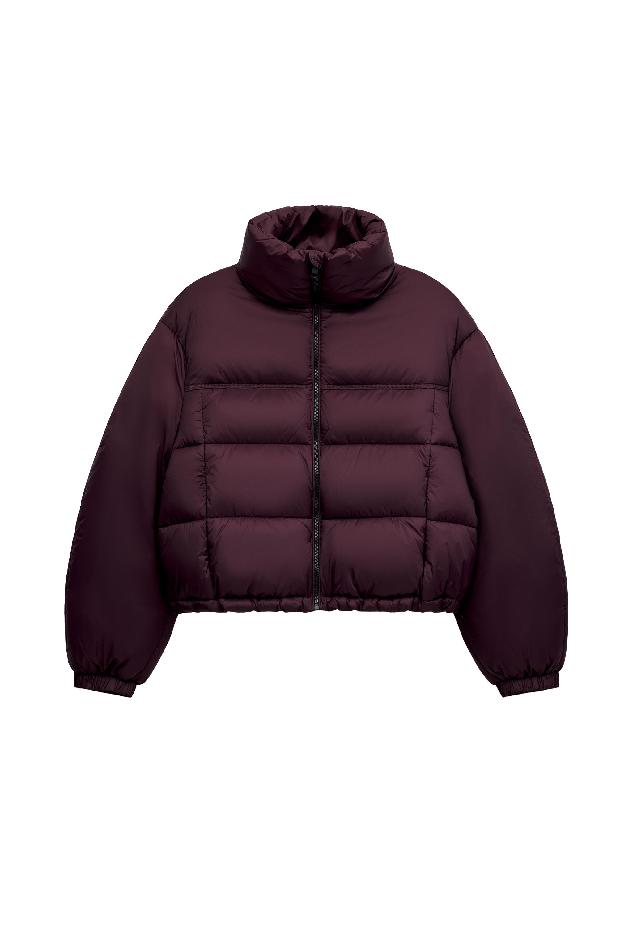 撥水加工入り防風パフアノラック - ブラウン/ エクリュ | ZARA Japan