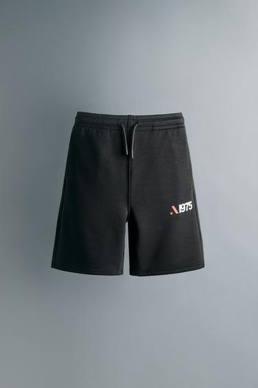 SPORTY MODAL BLEND BERMUDA SHORTS - Black by Zara