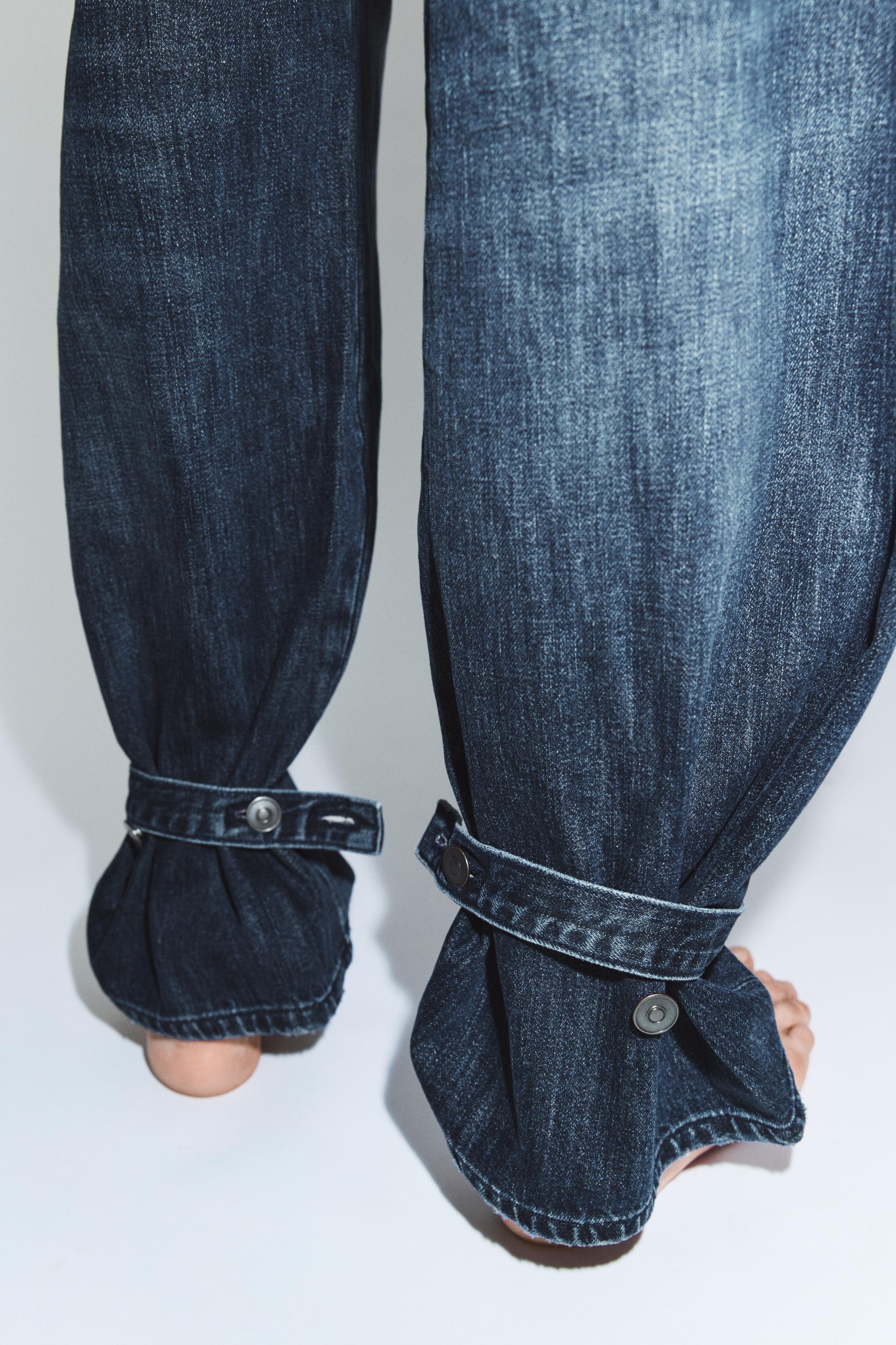 TRF MID-RISE BALLOON JEANS WITH LOOPS