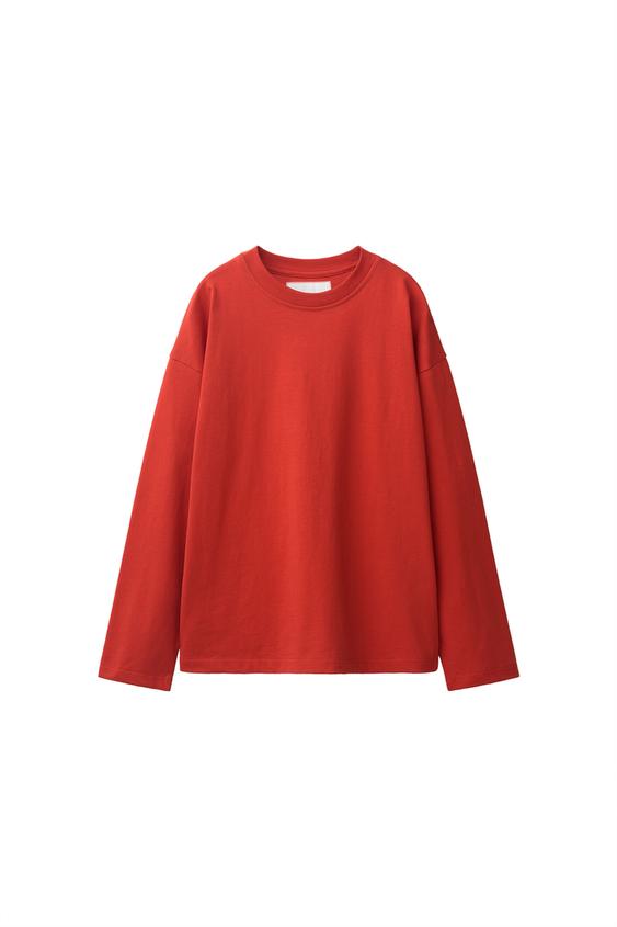 PLAIN T-SHIRT - Red de Zara - Imagen 0