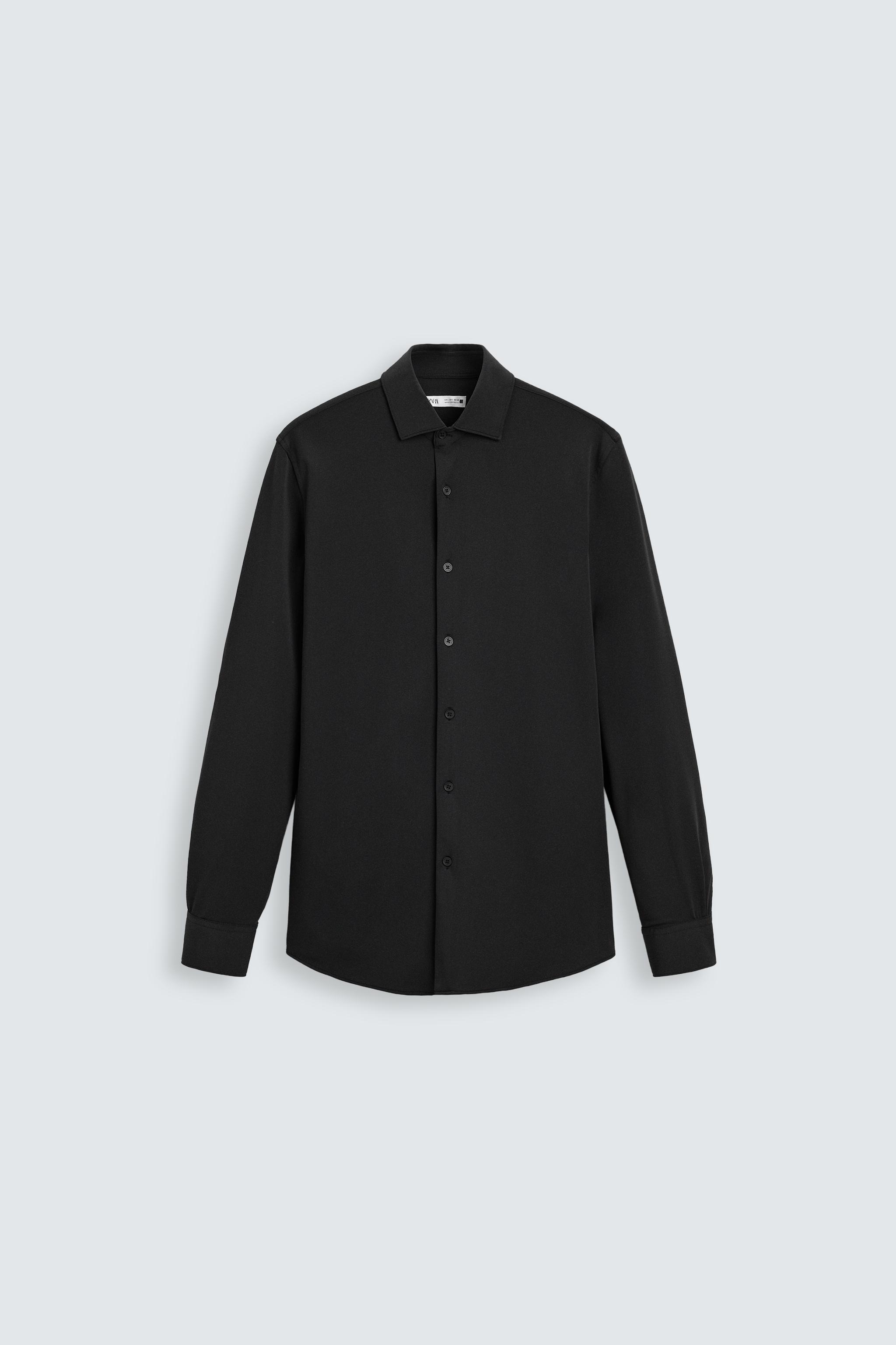 ZARA シャツ テクスチャー ストレッチ シャツ - ホワイト | ZARA Japan / 日本
