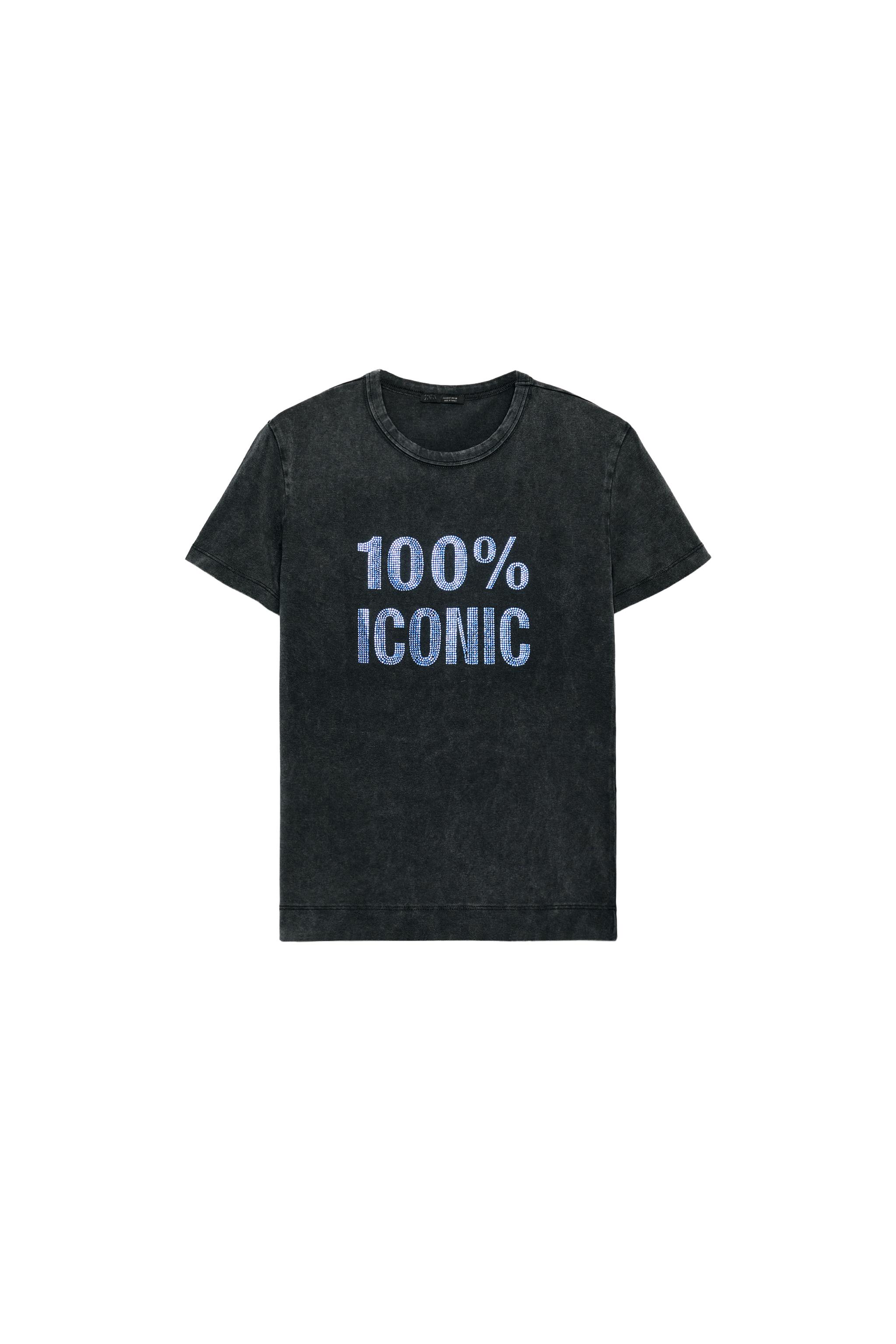 CAMISETA LAVADA TEXTO BRILLOS