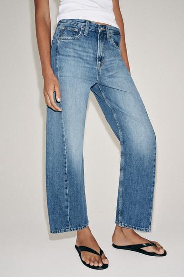 ZW COLLECTION ANKLE RELAXED FIT MID-WAIST JEANS - Mid-blue by Zara - Image 3
