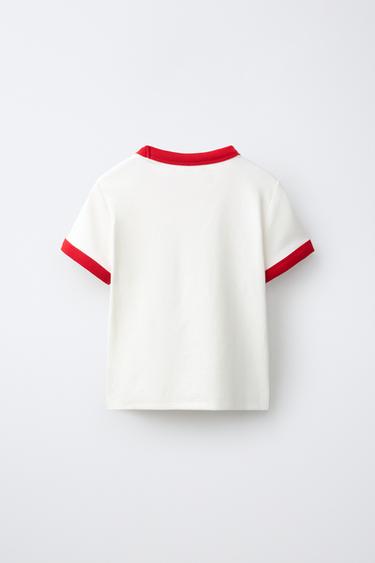 SOCCER PRINT T-SHIRT — Ecru 2