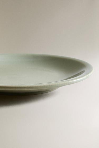 ENAMELLED STONEWARE DESSERT PLATE - Sea green by Zara - Image 3