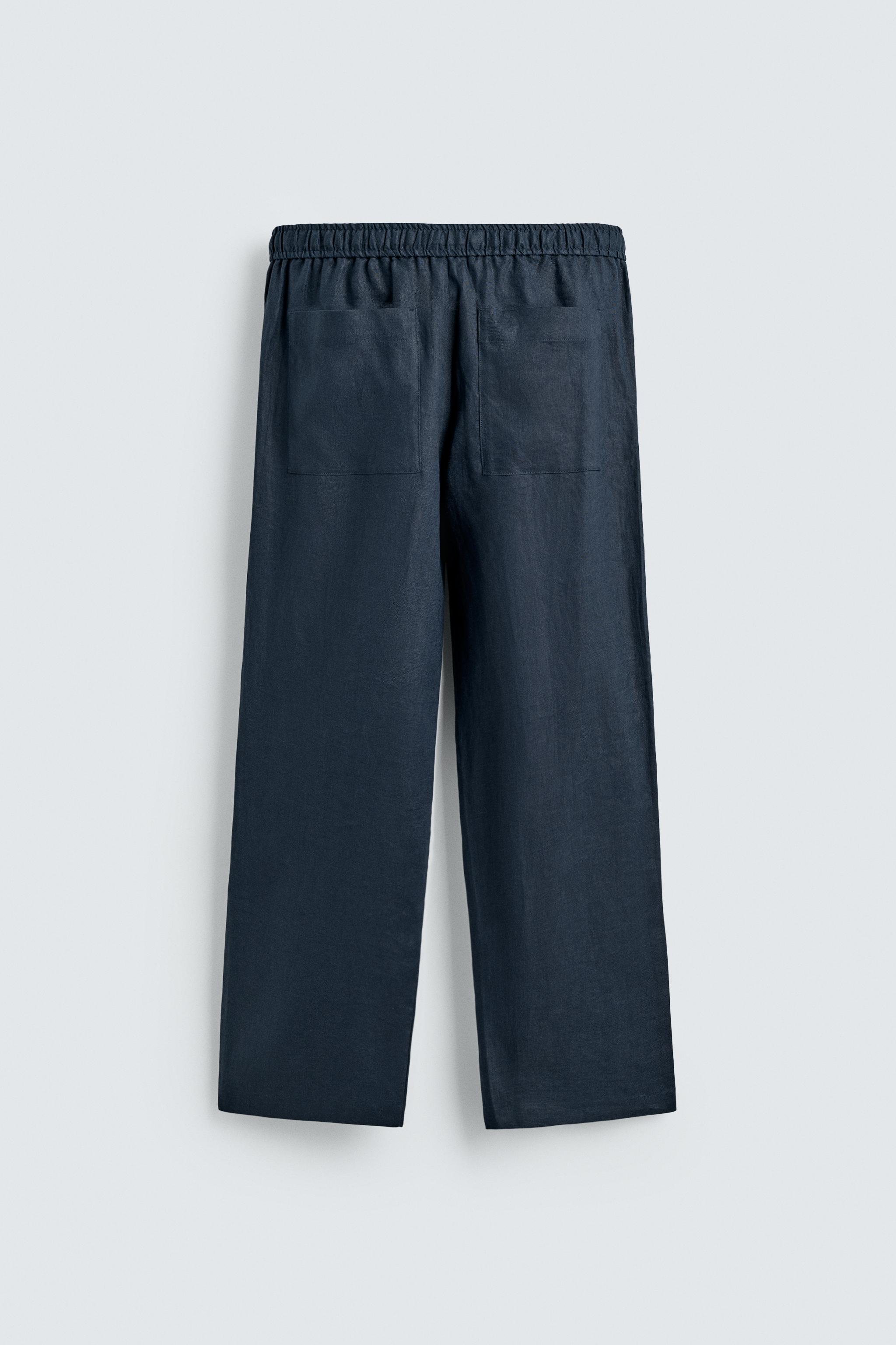 パンツ ZARA STUDIO COLLECTION TOP STITCH NAVY ZARA STUDIO