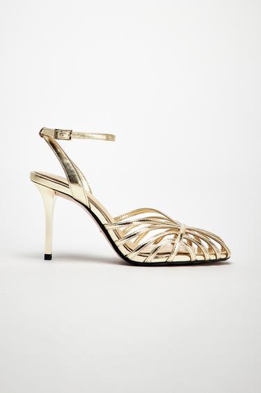 CANGREJERA TACÓN EFECTO METALIZADO - Oro de Zara