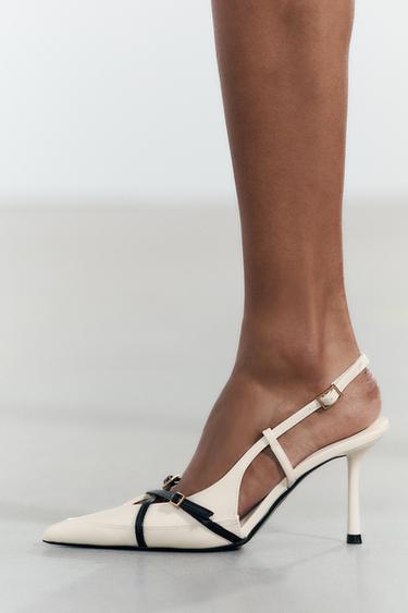 Escarpin Talon Chaussure Zara Femme CHAUSSURES À TALONS À BRIDES