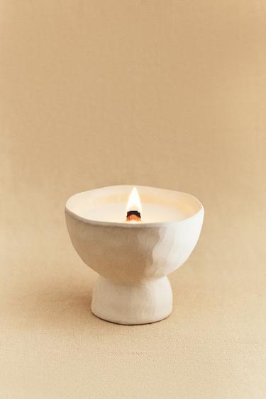(65 G) SACRED WOODS SCENTED CANDLE - Oyster-white by Zara - Image 5