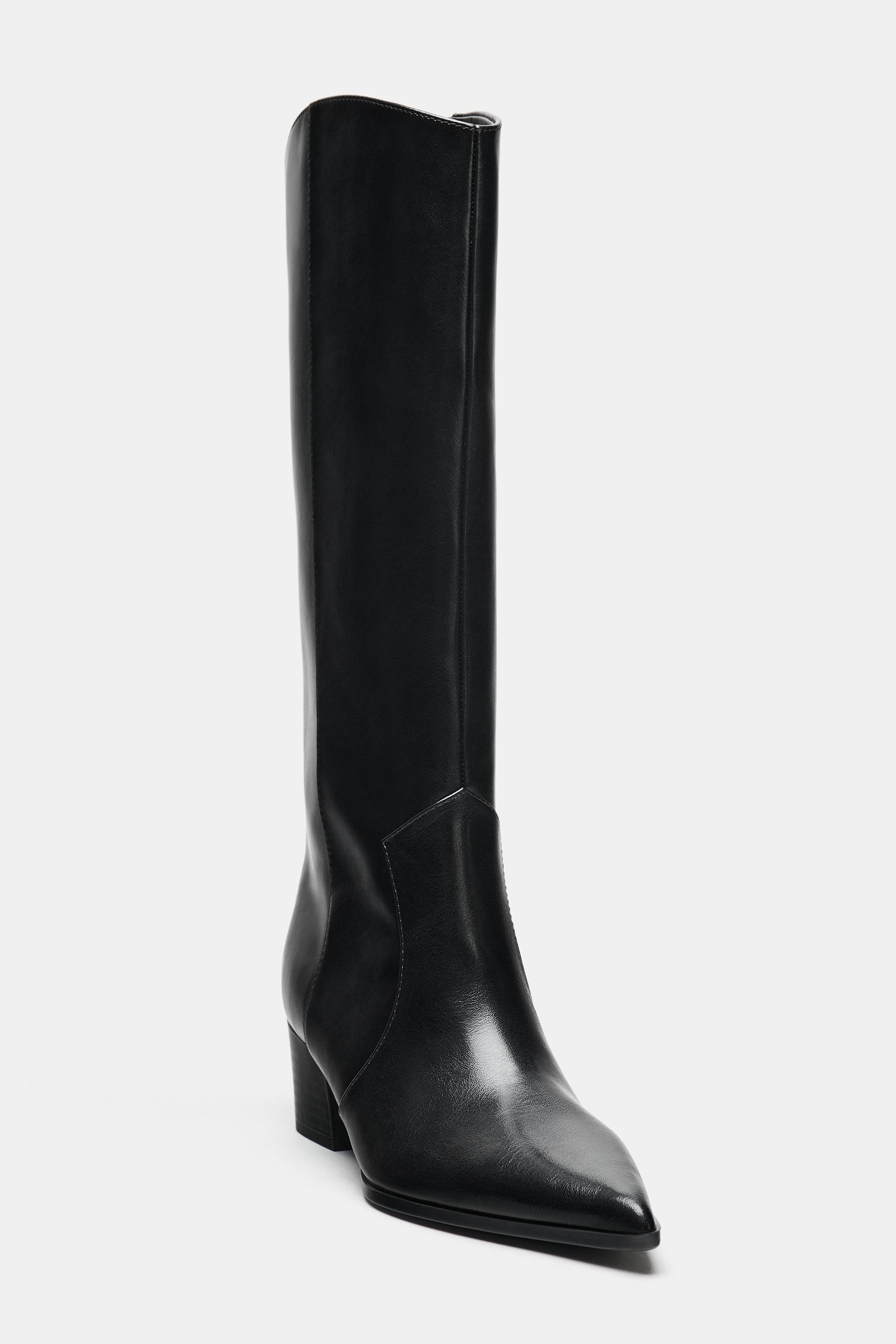 Женские ботинки Zara COWBOY HEELED BOOTS — фото 3