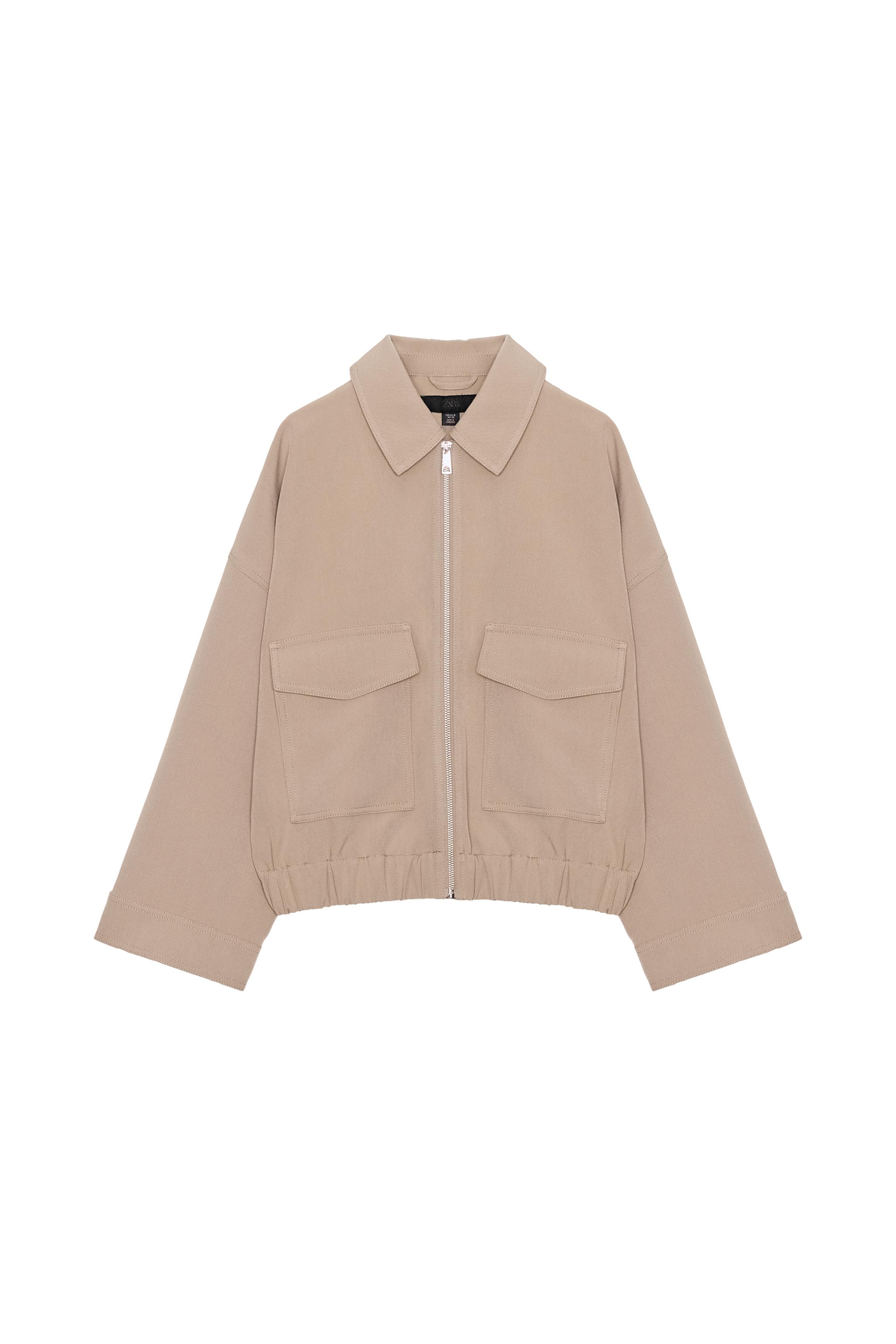 ELASTIC HEM JACKET - taupe brown | ZARA United States