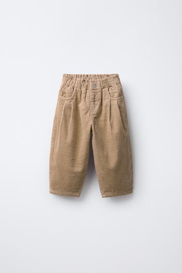 QUẦN NHUNG TĂM LÓT LÔNG CỪU - Màu vàng cát từ Zara