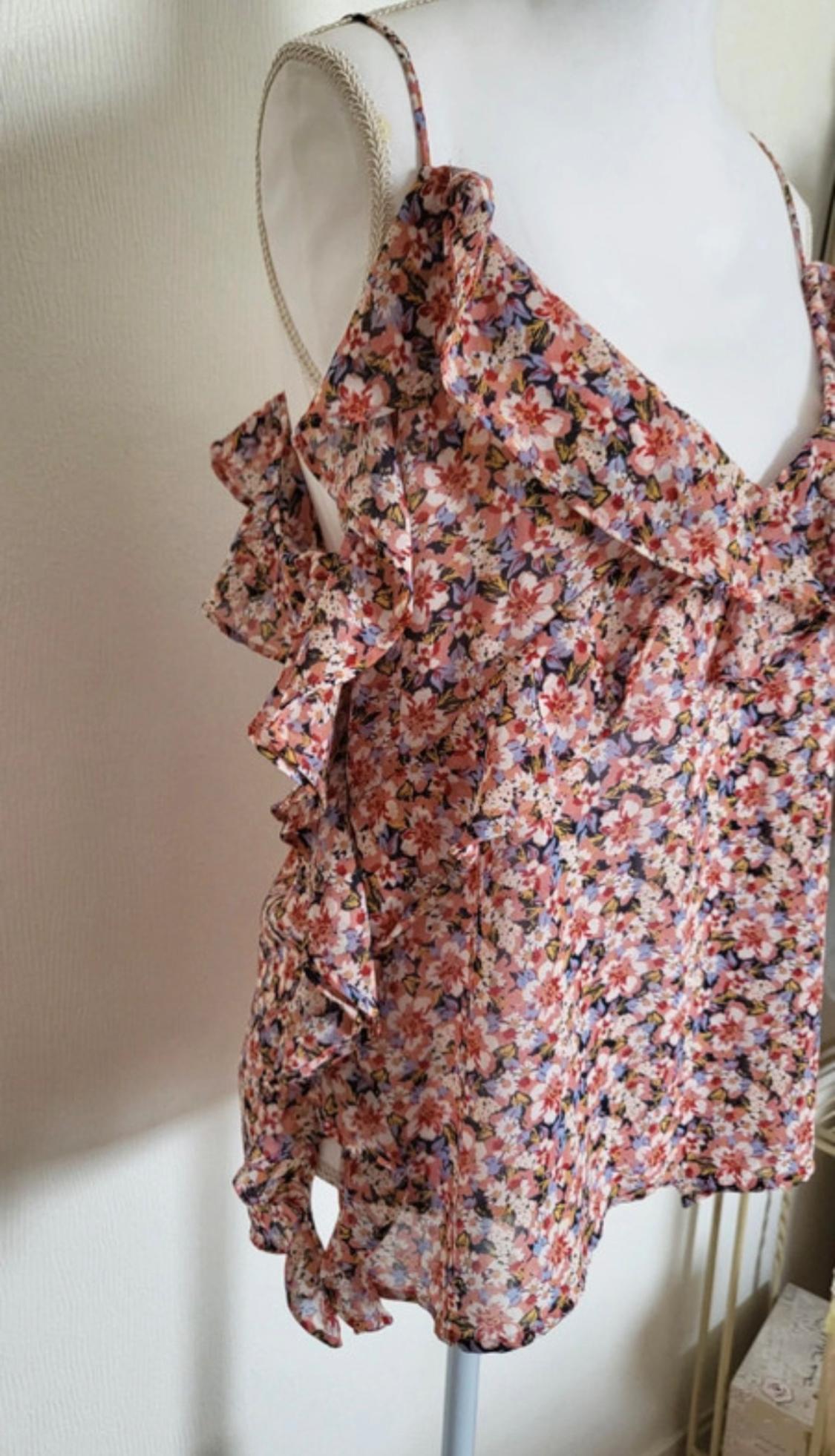 CAMISOLE TOP WITH FLORAL PRINT - Image 4