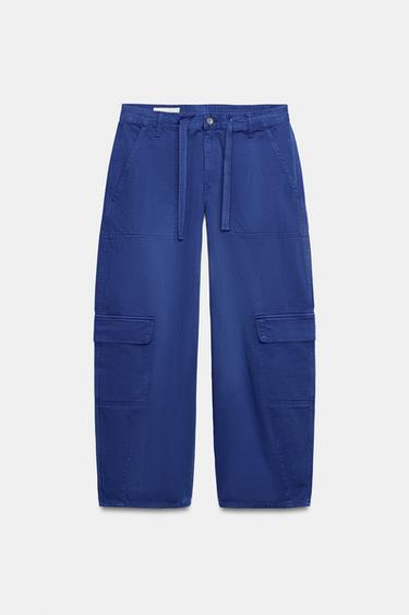 OVERSIZE CARGO TROUSERS - Indigo by Zara - Image 4