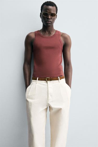 DÉBARDEUR CANNELÉ - Rouge de Zara - Image 4