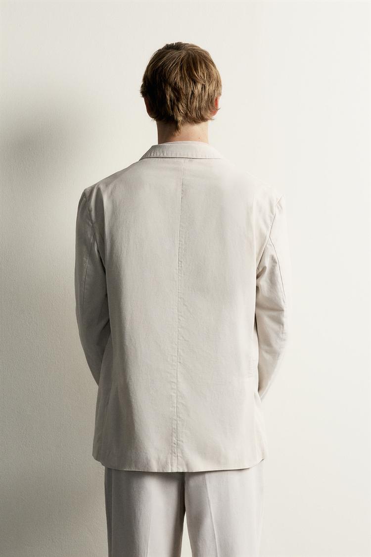 Blazer de traje de corte relajado con efecto lavado 3