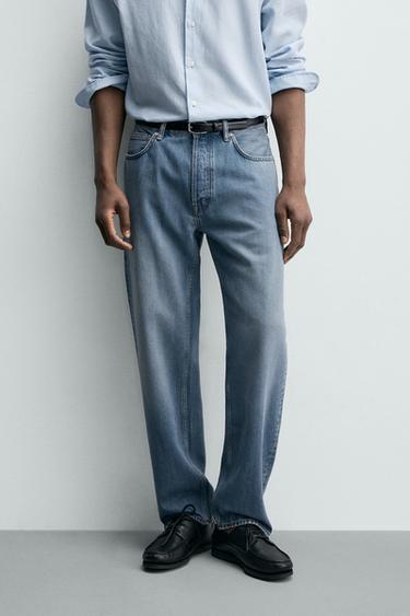 LIGHTWEIGHT COTTON-LYOCELL JEANS - Mid-blue by Zara