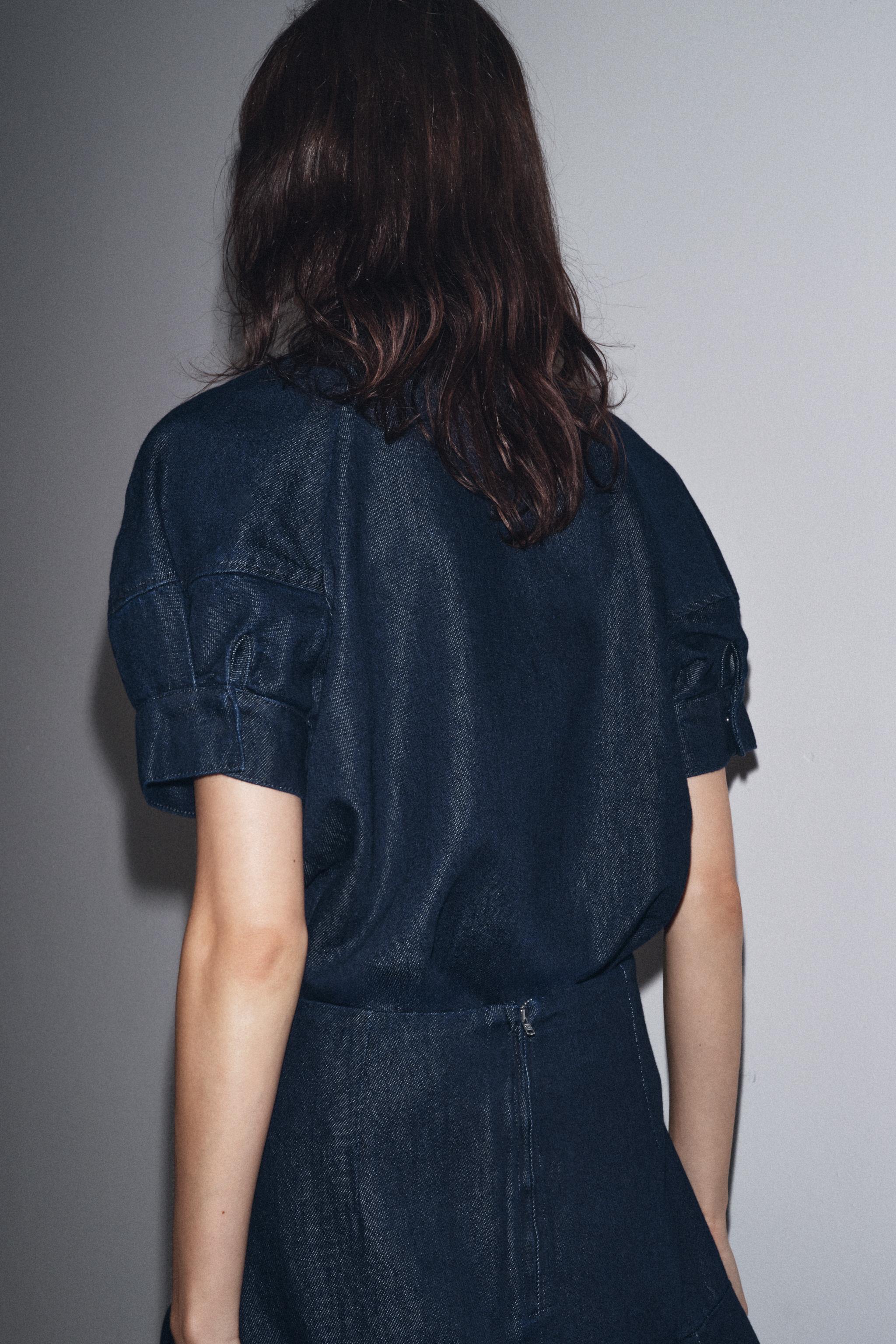 CHEMISE EN JEAN À LACETS ZW COLLECTION