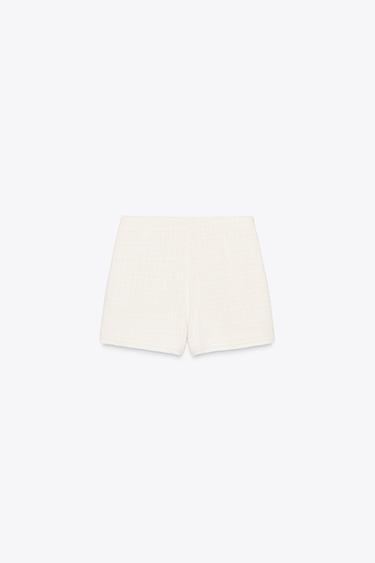 TEXTURED SKORT - Ecru by Zara - Image 4
