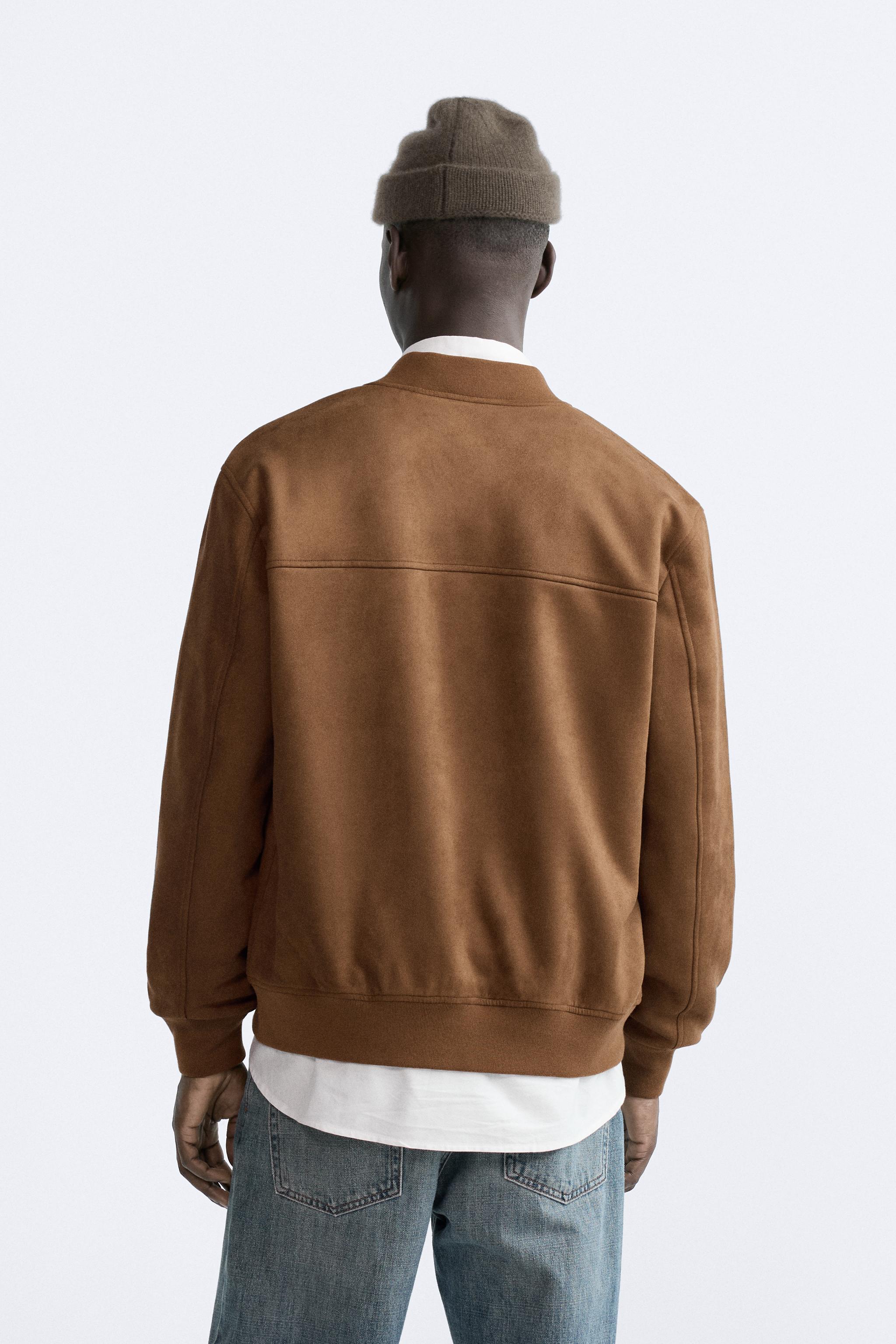 Zara faux suede clearance bomber