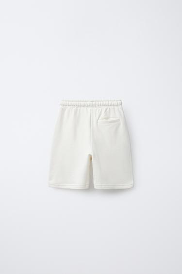 CONTRAST TRIM BERMUDA SHORTS - Ecru by Zara - Image 1