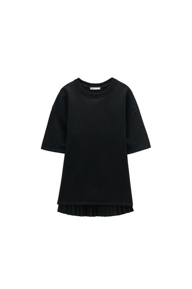 SWEATSHIRT WITH PLEATED BACK