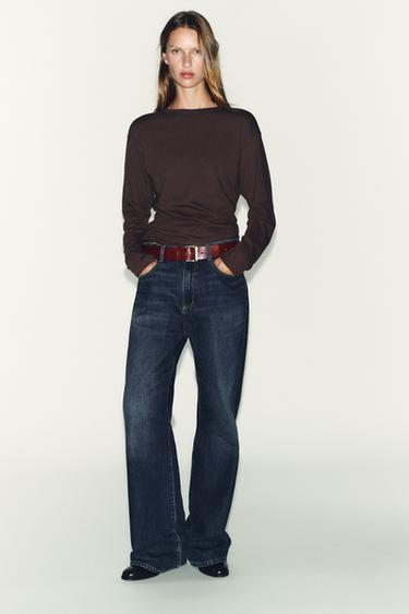 LONG SLEEVE T-SHIRT - Chocolate by Zara