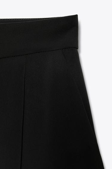 PANTALON PALAZZO BOUTON DORÉ - Noir de Zara - Image 3