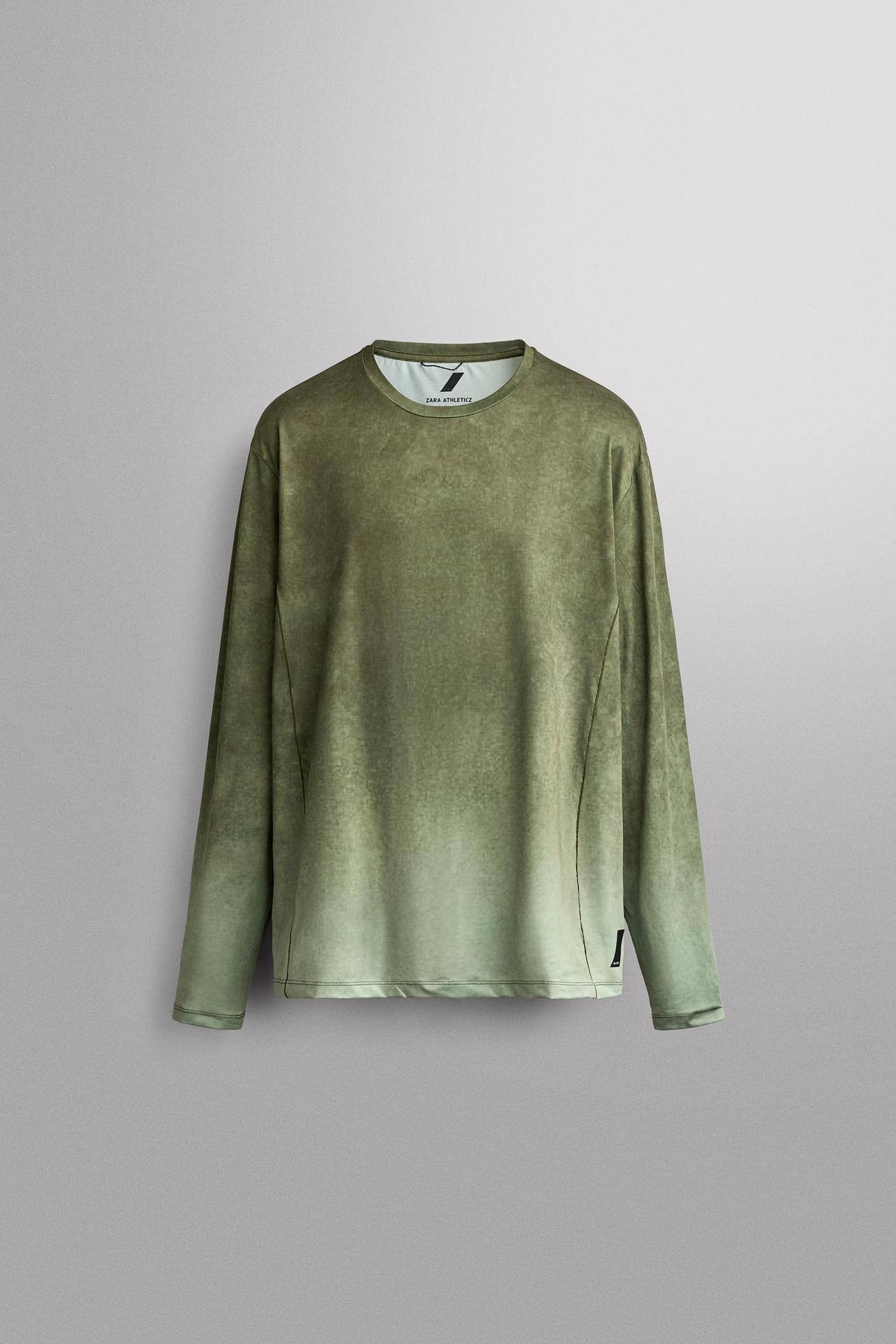 GRADIENT TECHNICAL RUNNING T-SHIRT — Washed green