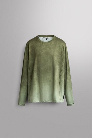 GRADIENT TECHNICAL RUNNING T-SHIRT — Washed green 1