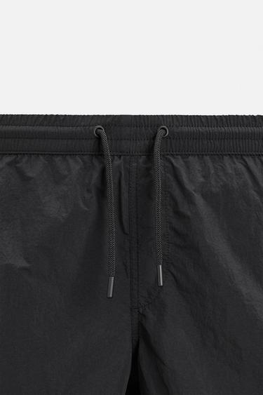 Zara BASIC MID-LENGTH SWIMSUIT - Black