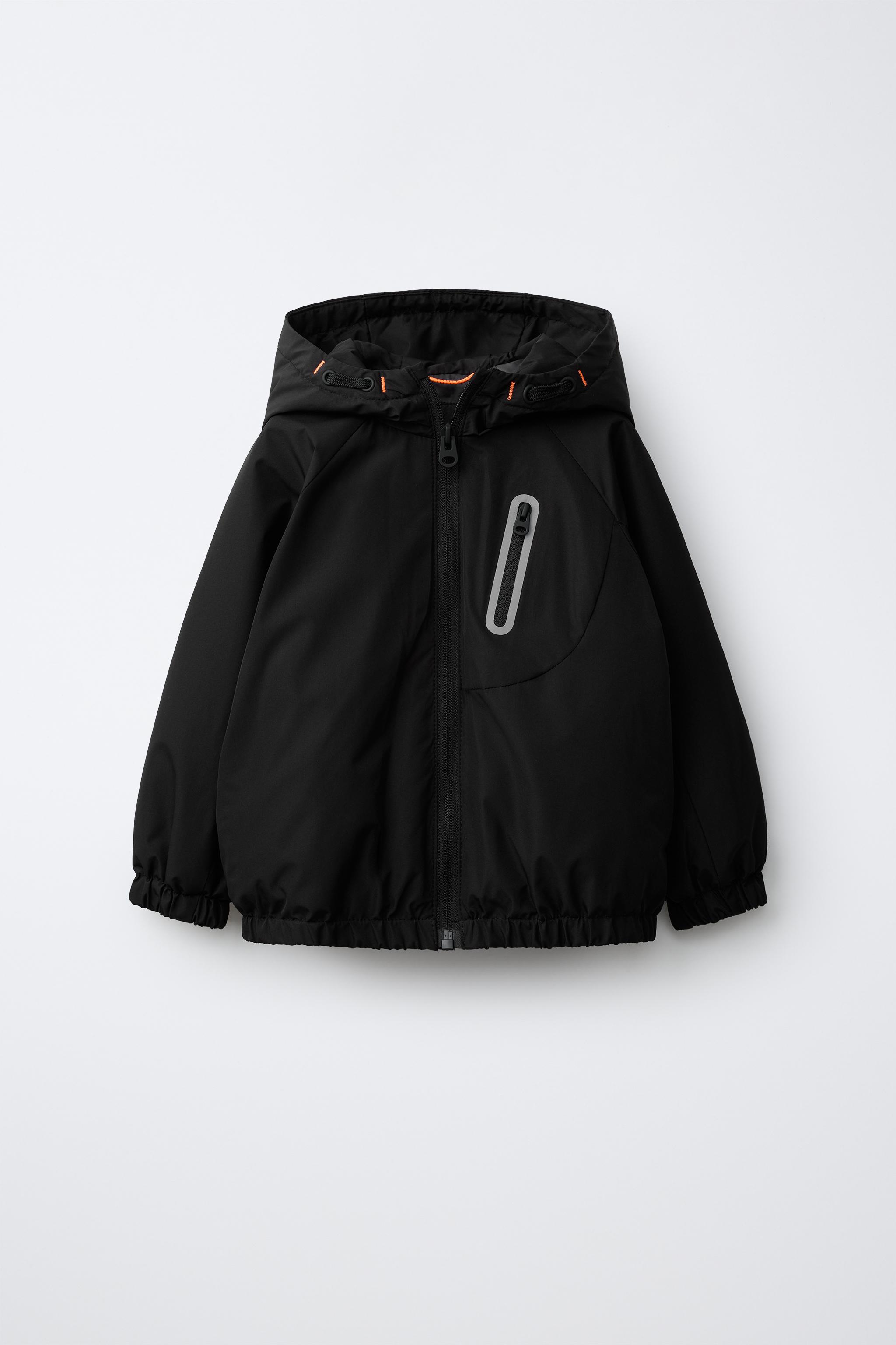 WATER REPELLENT TECHNICAL RAINCOAT — Black