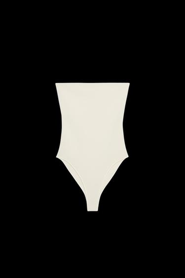 BODY BANDEAU STRETCH - Blanco roto de Zara - Imagen 0
