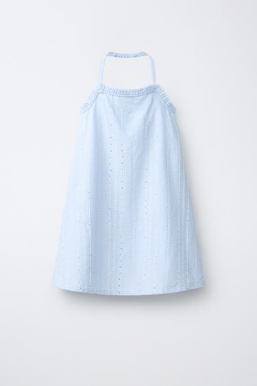 EMBROIDERED SEQUIN DRESS - Sky blue by Zara